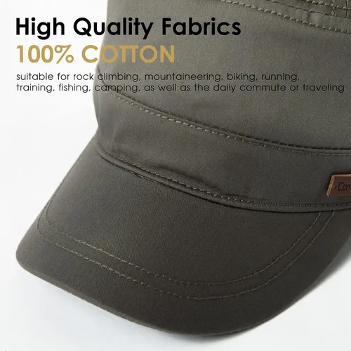 Vista 4 de Comhats Gorras militares de cadete para hombre, talla L, XL, XXL, para senderismo, pesca