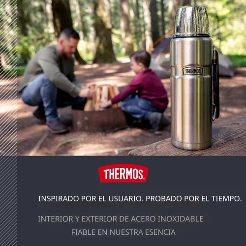 Vista 5 de THERMOS Botella de bebidas con aislamiento de vacío King SK2010 de acero inoxidable, 40 onzas, acero inoxidable