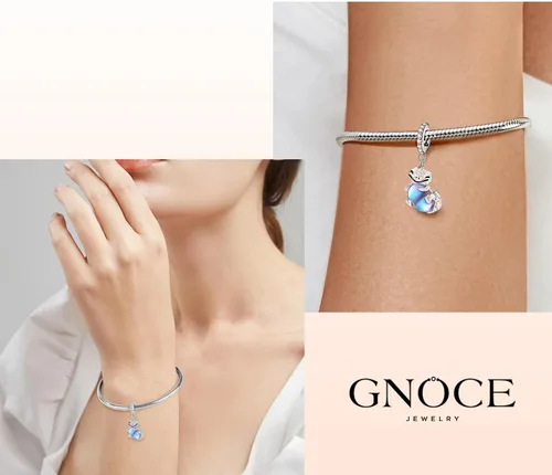 Vista 7 de GNOCE Colgante de plata de ley 925 con diseño de lagarto abraza piedra lunar para mujer, regalo de joyería para mujeres, esposa, cadena