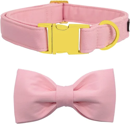 Vista 11 de Collar de perro a cuadros de búfalo amarillo otoñal con pajarita elegante Otoño-Lazo-Cuadros Amarillo