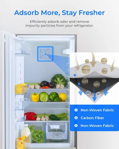 Vista 2 de Waterdrop Repuesto para filtro de aire para refrigerador LG® LT120F®, Kenmore Elite 469918, 9918, ADQ73214402, ADQ73214404, ADQ73334008, paquete de 3