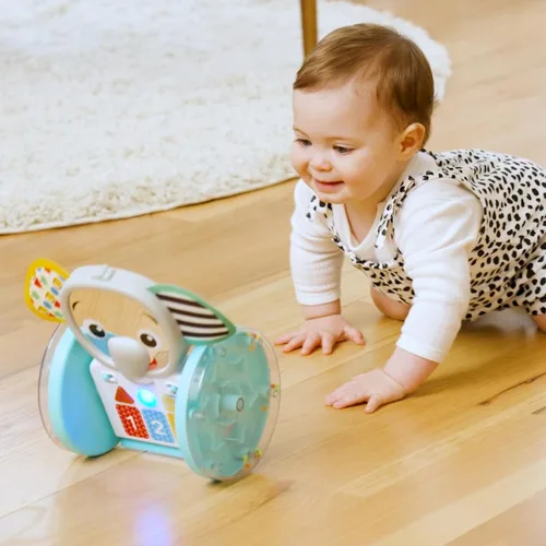 Vista 10 de Juguete de bebé para gatear Baby Einstein Chase & Tap Earl, con espejo y música, para bebés de 6 meses en adelante (Paquete de 4)