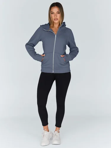 Vista 36 de Trendy Queen Sudaderas con capucha y cremallera para mujer, chaquetas de vellón, talla extragrande, moda de otoño e invierno