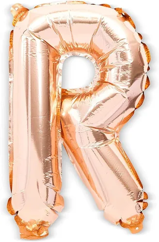 Vista 4 de Sparkle and Bash Kit de guirnalda de globos de oro rosa, juego de 33 piezas, globos de letras de feliz cumpleaños de aluminio, incluye cordel y kit
