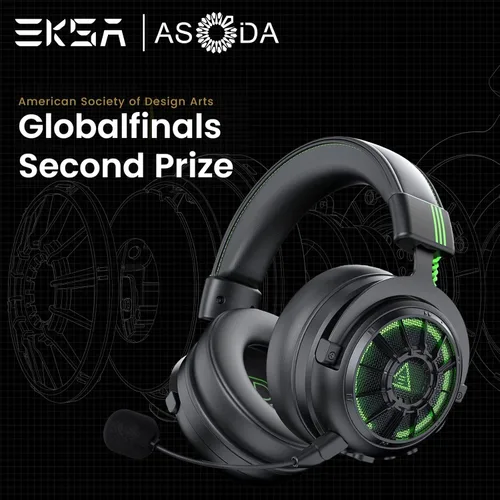 Vista 6 de EKSA StarEngine Pro - Auriculares para juegos de PC, sonido envolvente 7.1 para PS4 PS5 Xbox, micrófono inteligente con cancelación de ruido