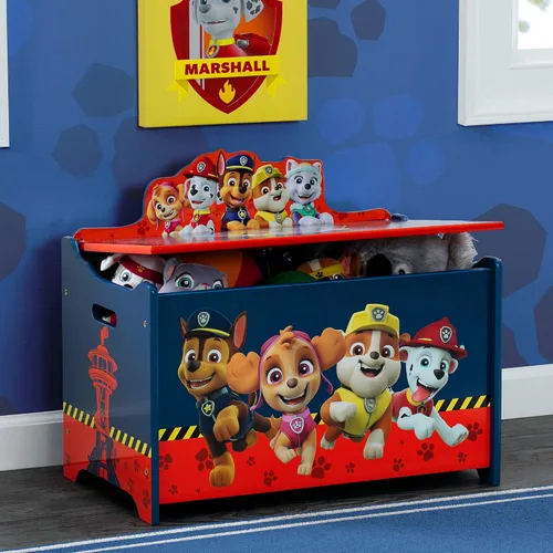 Vista 6 de Delta Children - Silla de escritorio con cubo de almacenamiento, Disney/Pixar Toy Story 4 y caja de juguetes de lujo, PAW Patrol
