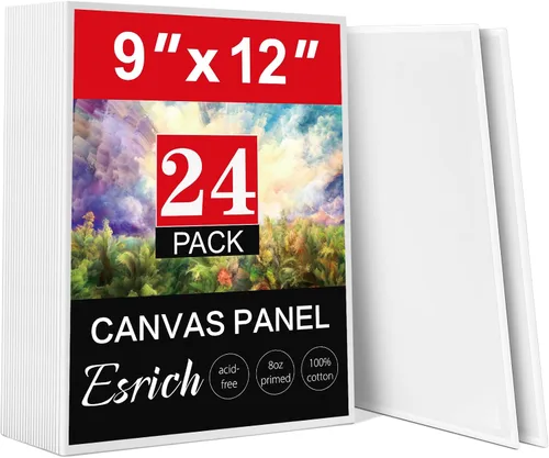 Vista 11 de ESRICH Mini lienzos para pintar, lienzo de 4 x 4 pulgadas a granel, paquete de 72 paneles de lienzo pequeños, lienzo de pintura de algodón