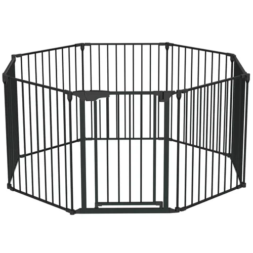 Vista 10 de Bonnlo Extensión de Puerta Alta de Un Panel, Negro