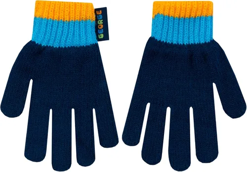 Vista 3 de Peppa Pig Conjunto de gorro y guantes de invierno para niños, diseño de George Pig, talla única, Multi