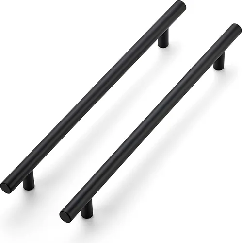 Vista 12 de Ravinte Juego de 4 manijas de gabinete de 3-15/16 pulgadas de acero inoxidable en color negro mate para cajones de cocina, tiradores de gabinete