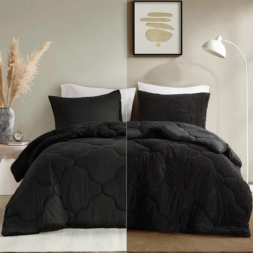 Vista 16 de Comfort Spaces Vixie Juego de Edredón Reversible - Cubierta Acolchada Geométrica Casual de Moda, Ropa de Cama Acogedora Alternativa de Plumón