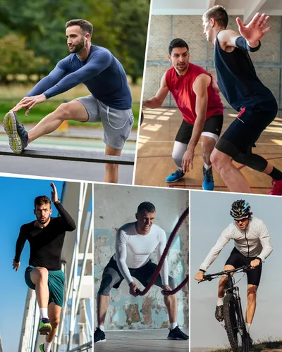 Vista 6 de Camisa de compresión para hombre, manga larga, camiseta deportiva atlética, capa base, camiseta interior para clima frío para correr, entrenamiento