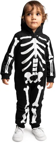 Vista 4 de Tipsy Elves Skeleton Halloween Costume Jumpsuit for Babies and Toddlers Unisex Sizing