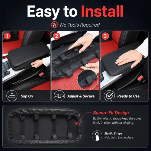 Vista 5 de Accesorios interiores personalizados para BMW X1 2023 2024 2025 Funda de cuero para reposabrazos central, cojín protector de reposabrazos central