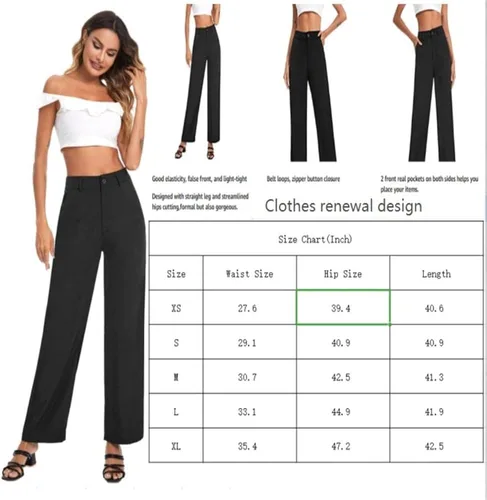 Vista 2 de SweatyRocks - Pantalones deportivos largos para mujer diseño de tiro alto y color liso elegante para oficina