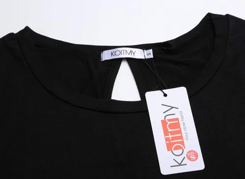 Vista 5 de Camiseta de manga de encaje 34 con cuello redondo para mujer, blusas casuales tipo túnica