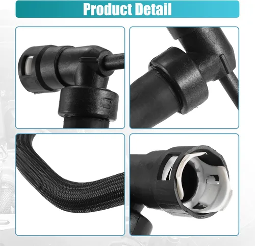 Vista 6 de UXCell Conjunto de manguera de HVAC para Ford F-250 - F-550 Super Duty 2011-2014 6.7L Salida del núcleo del calentador y manguera de retorno