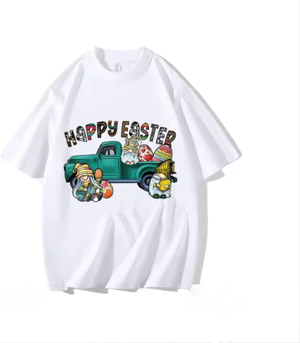 Vista 4 de Parches de transferencia termoadhesivos de Pascua, conejito de Pascua, huevos de flores, zanahoria, cesta de transferencia de calor, vinilo