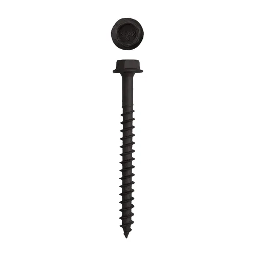 Vista 18 de Tornillos de retraso de madera estructural con cabeza hexagonal exterior de 1/2 "x 5" Powerlags Hex (25 EA)