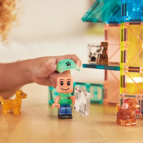 Vista 5 de MAGNA-TILES Puppy Park - Juego de construcción magnética de 27 piezas, la marca original de construcción magnética