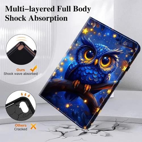 Vista 6 de Funda para Samsung Galaxy Tab S5e 10.5 2019 Modelo SM-T720/T725/T727 Tablet con Soporte para Lápiz, Cubierta de Diseño de Billetera con Soporte