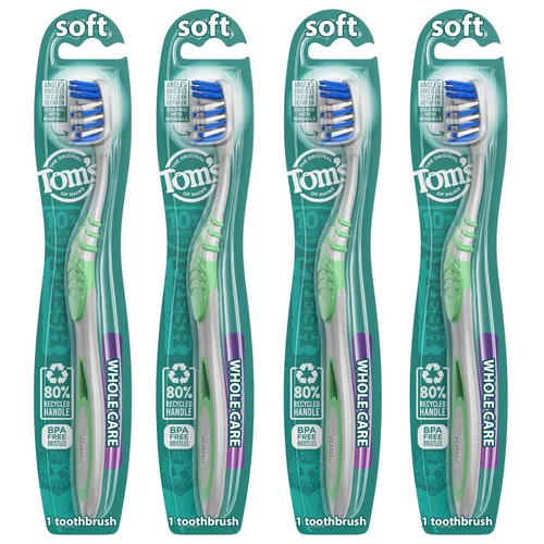 Vista 6 de Cepillo de dientes Naturally Clean de Tom's of Maine, Mediano