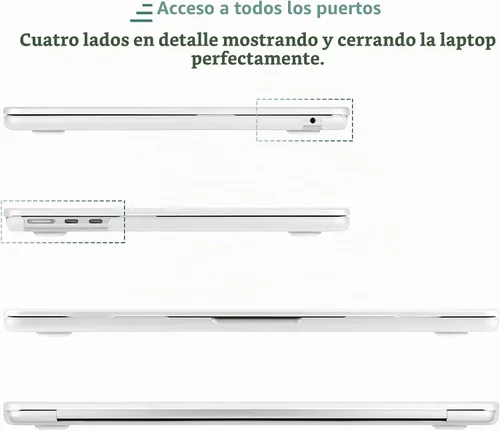 Vista 8 de DONGKE Funda compatible con M5 MacBook Air de 15 pulgadas 2026 2025-2023 A3448 A3241 A3114 A2941 M4 M3 M2 Pantalla de retina líquida Touch ID
