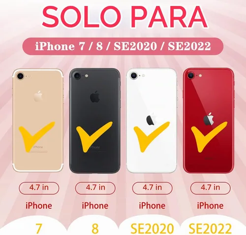 Vista 2 de Funda para iPhone SE 2020/2022/3ª generación, para iPhone 8/7, funda protectora resistente con diseño de flor linda para mujeres, hombres, niñas