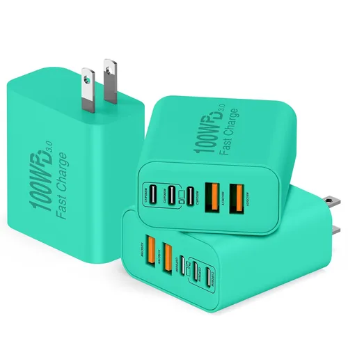 Vista 12 de QZIIW Bloque de cargador rápido de pared USB C, bloque de carga rápida tipo Azul