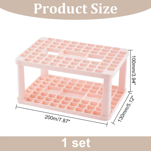 Vista 2 de AHandMaker Organizador de pinceles de pintura, soporte de plástico de 71 agujeros para brochas de maquillaje, artistas y cosméticos, herramientas