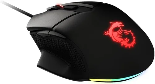 Vista 3 de MSI Clutch GM20 Elite - Ratón para juegos, 6400 DPI, interruptor OMRON de 20M+ clics, sensor óptico, pesos ajustables, diseño ergonómico para mano