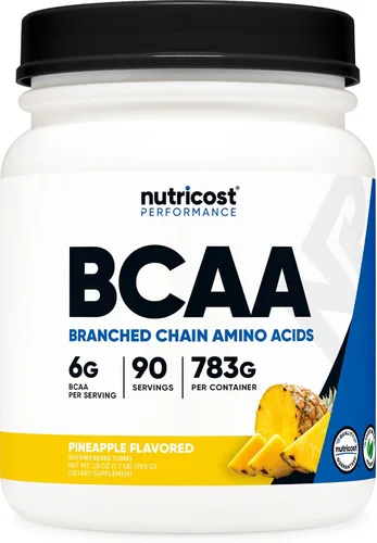 Vista 18 de Polvo Nutricost BCAA (Uva, 120 porciones) - Sin gluten, sin OMG, vegetariano, proporción óptima 2:1:1 Sin gluten, vegetariano