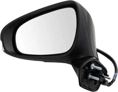 Vista 165 de TRQ Espejo plegable con calefacción eléctrica del lado del conductor con indicador de punto ciego pintura a juego negro liso compatible con Kia