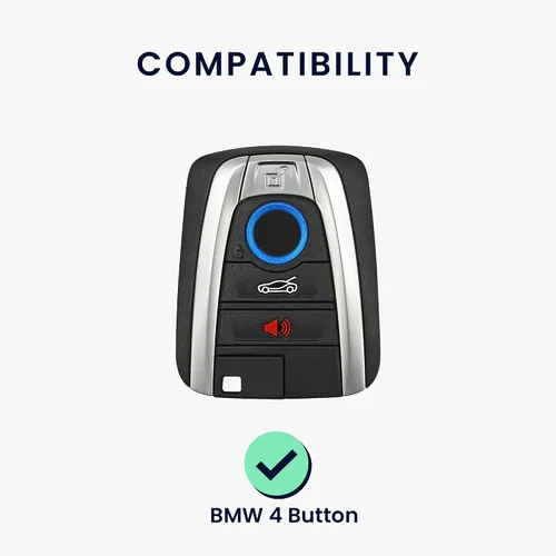 Vista 6 de kwmobile Funda para llave compatible con BMW, color azul de alto brillo