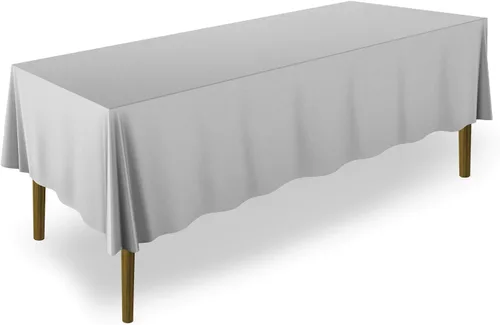 Vista 9 de Lann's Linens - Mantel rectangular de tela de poliéster de primera calidad para bodas, banquetes y restaurantes Rojo