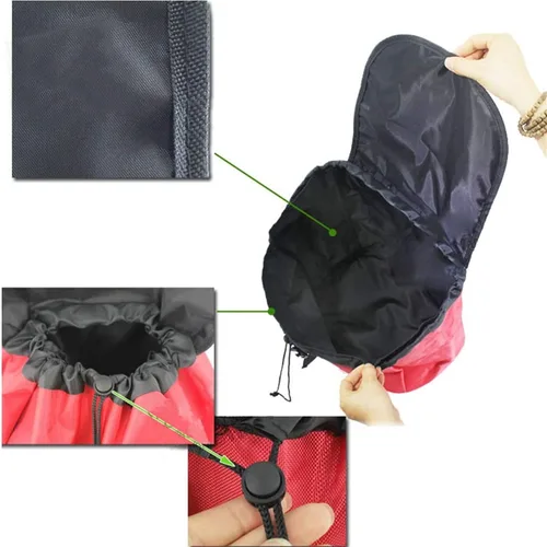 Vista 3 de THEGA Bolsa de compras impermeable Oxford Trolley, 15.0x11.8x27.6 in, negro, reutilizable, bolsa de almacenamiento multifuncional para carrito