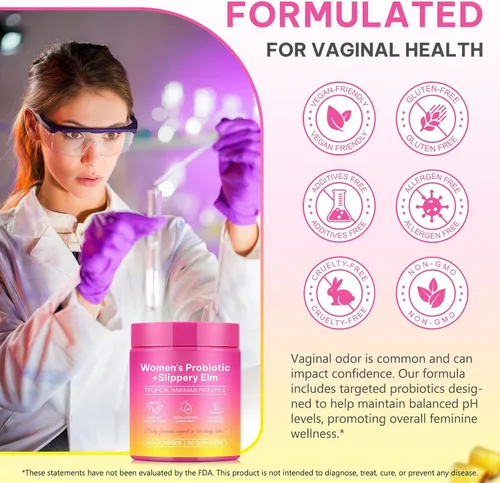 Vista 6 de Gomas de probióticos vaginales para el equilibrio de pH femenino, hidratación vaginal, promoción de la salud de la flora vaginal, olor fresco