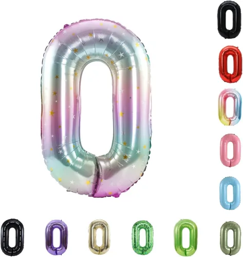 Vista 44 de Globo grande de helio con números 0-9 de 40 pulgadas para cumpleaños, bodas y fiestas (rojo, 9)