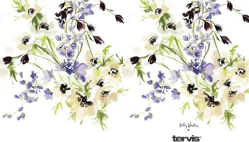 Vista 2 de Tervis Kelly Ventura Floral Vista Collection - Vaso aislado de doble pared hecho en Estados Unidos mantiene las bebidas frías y calientes, 16 onzas