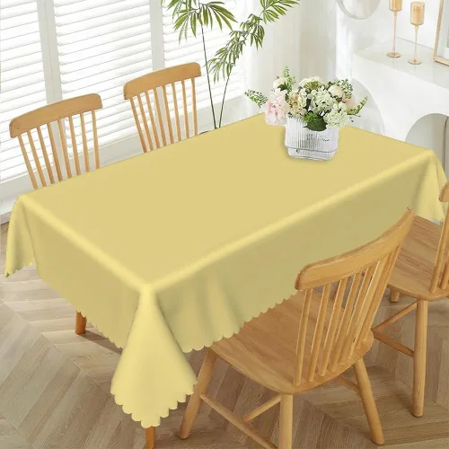 Vista 15 de 52x70inches Apple Green Tablecloth Heavy Duty Washable Polyester Fabric Table Cloth Rectangular Solid Color Table Cover for Kitchen Dining Room