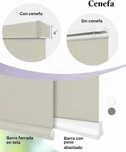 Vista 5 de Graywind Paneles deslizantes motorizados opacos compatibles con Alexa Google, persianas de riel para puertas corredizas de patio