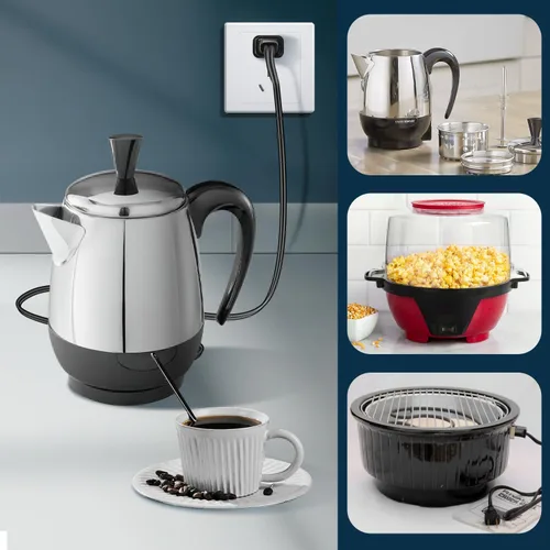 Vista 7 de HASMX Percolator - Cable de alimentación de 36 pulgadas para urna de café West Bend 58030 58012, pieza de repuesto, cable de 2 pines, color negro, 3