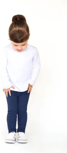 Vista 5 de Lilax Camiseta básica de algodón de cuello alto falso de manga larga para niña