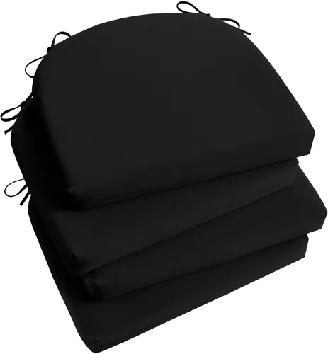 Vista 67 de Basic Beyond Juego de 4 cojines para sillas de exterior, cojines de exterior para muebles de patio, cojines resistentes al agua para sillas de patio