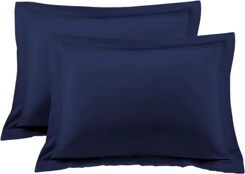 Vista 15 de Euro Sham Covers - Juego de 2 fundas de almohada de 24 x 24 pulgadas, color negro, 600 hilos, 100% algodón egipcio, paquete de 2 fundas de almohada