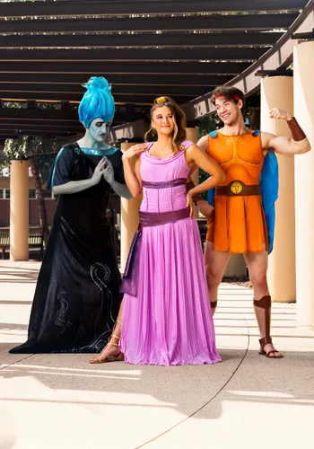 Vista 2 de Disfraz Deluxe de Megara para Mujer Talla Plus Disney Hércules Multicolor