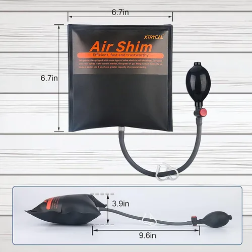 Vista 2 de Bomba de bolsa de cuña de aire de grado comercial mejorada de 2 piezas, kit de nivelación profesional y herramienta de alineación, bolsa inflable.