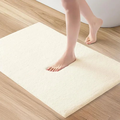 Vista 11 de Madison Park Alfombra de Baño Antideslizante, Tapete de Felpa Lujoso, Absorbente, Secado Rápido, Diseño de Spa, Decoración de Baño Marshmallow, Crema