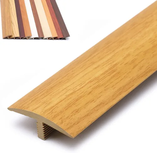 Vista 12 de Tira de transición de suelo de madera con moldura en T, flauta reductora de puerta para cocina, dormitorio, balcón, protector de borde de alfombra