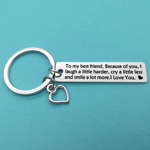 Vista 3 de Llavero para mejor amiga, regalo de amistad para mujeres, regalo de agradecimiento para mejor amiga, Navidad, cumpleaños, día de la madre, joyería
